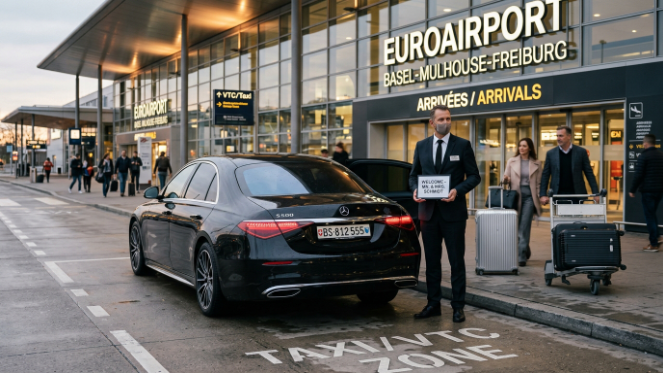 “Luxury limousine and chauffeur service Basel Airport Switzerland by Swiss Geneva Limo”